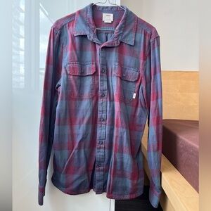 Vans Men’s 100% Cotton Checkered Plaid Flannel Shirt - Large